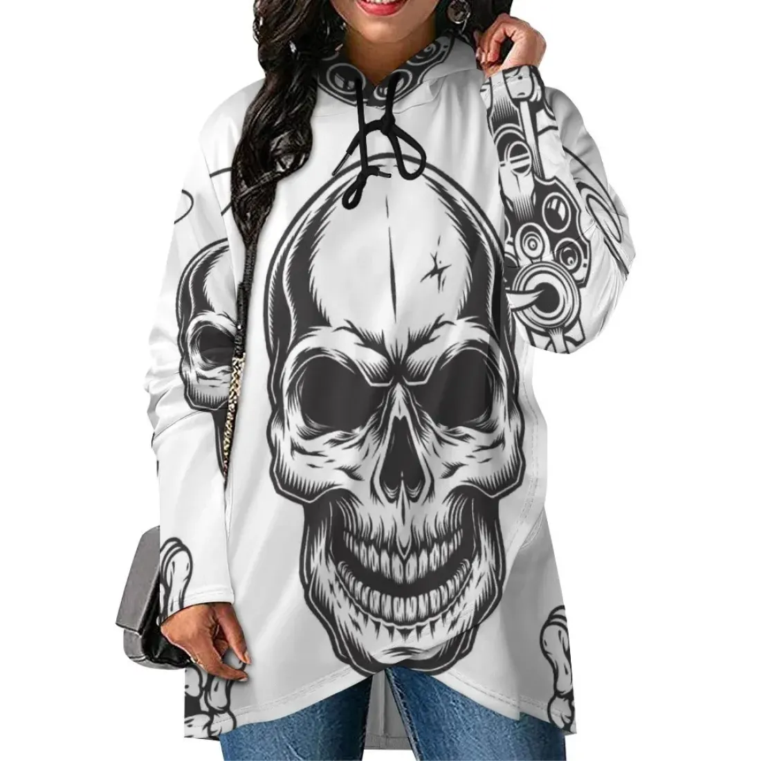 Women Mid-length Slim Fit Hoodie — photo 2