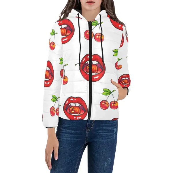 Women's Padded Hooded Jacket (ModelH46)