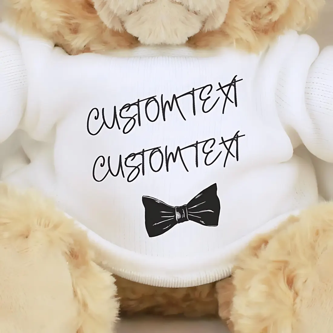 Personalised Flower Girl Bear, Bow Tie Page Boy Teddy, Custom Name Wedding Party Gift — photo 3