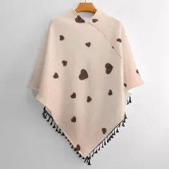 Fringed Knitted Cape (MY07) thumbnail 3