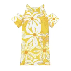 Cold Shoulder Short Sleeve V Neck Dress thumbnail 3