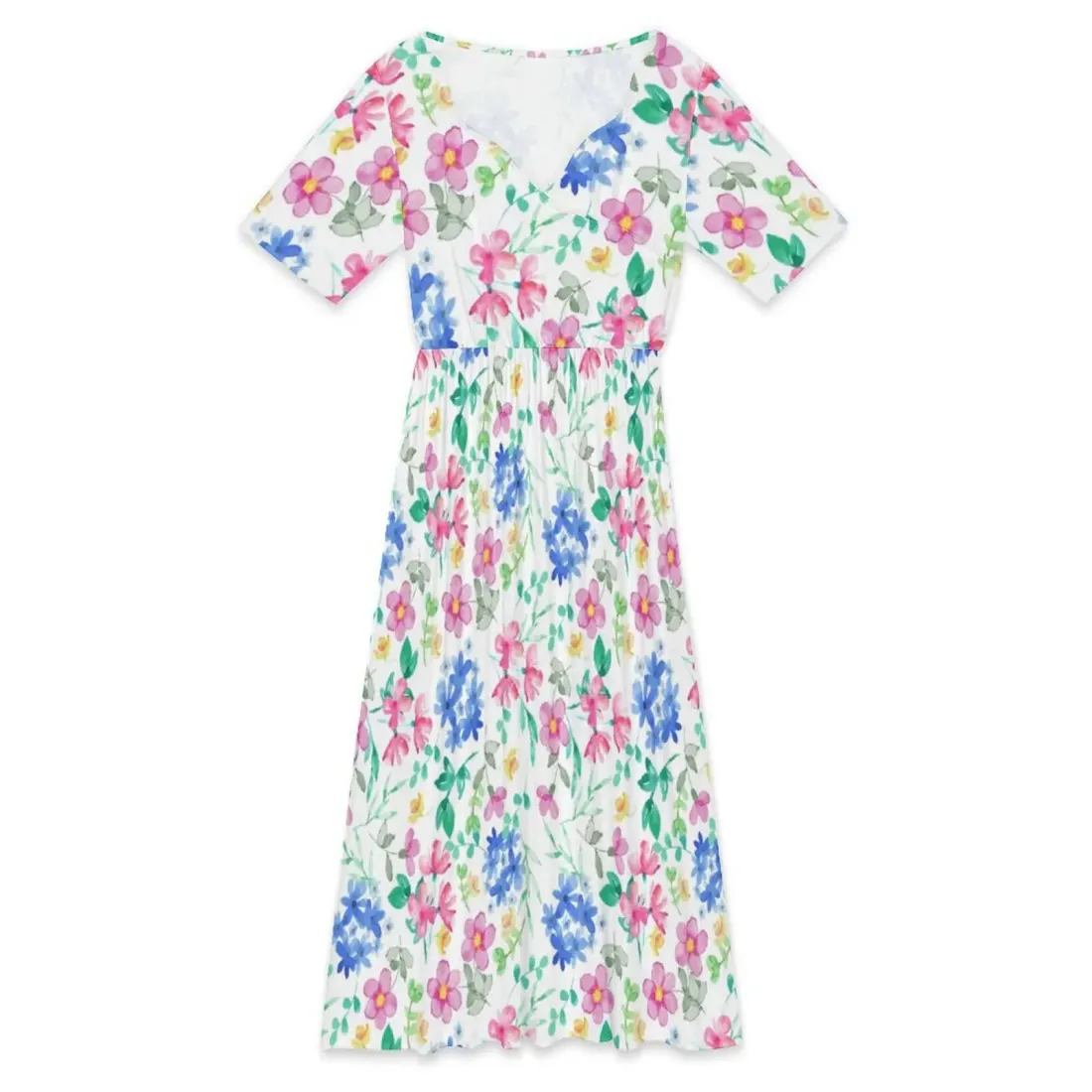 Custom V-Neck Mid Length Dress — photo 3