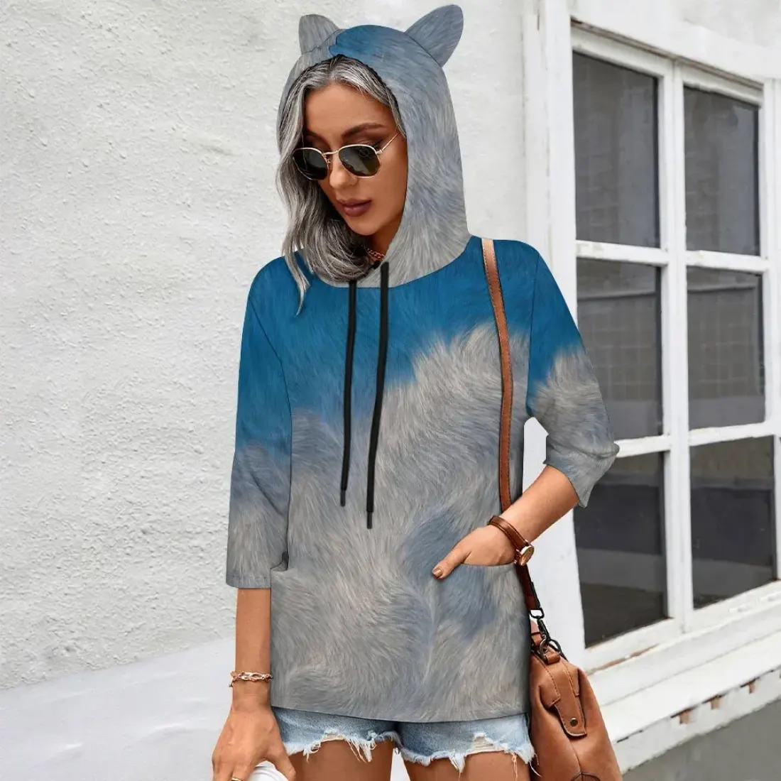 Women's Hoodie with Seven-Quarter Sleeves — photo 3