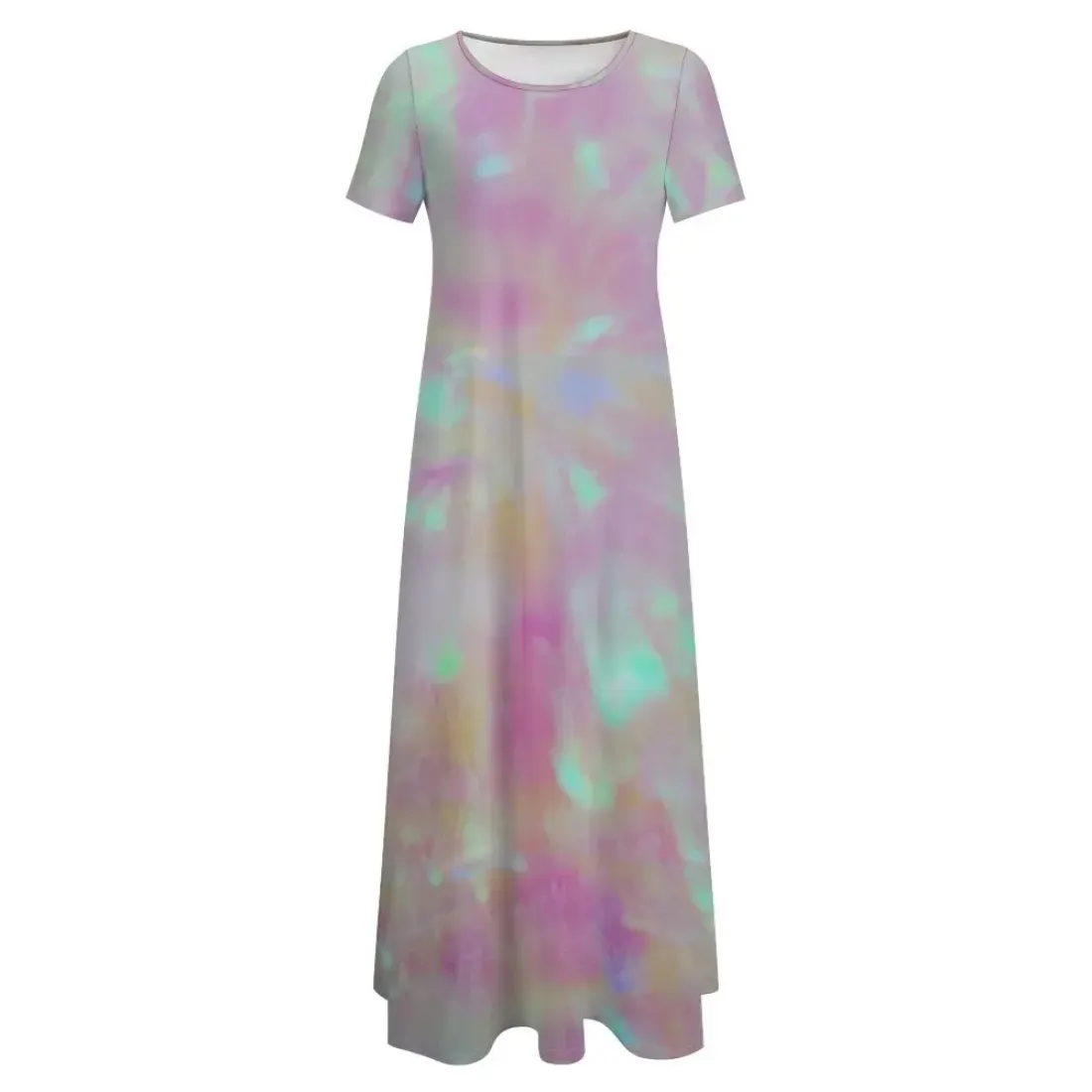 Short Sleeve Round-neck Long Dress — photo 3