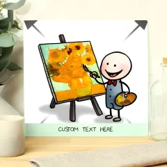 Personalised Childrens Drawing Glass Chopping Board, Photo Upload Worktop Saver Gift thumbnail 2