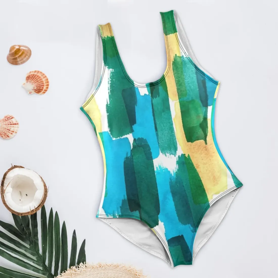 Women's Low Back One Piece Swimsuit (Model S50) — photo 2