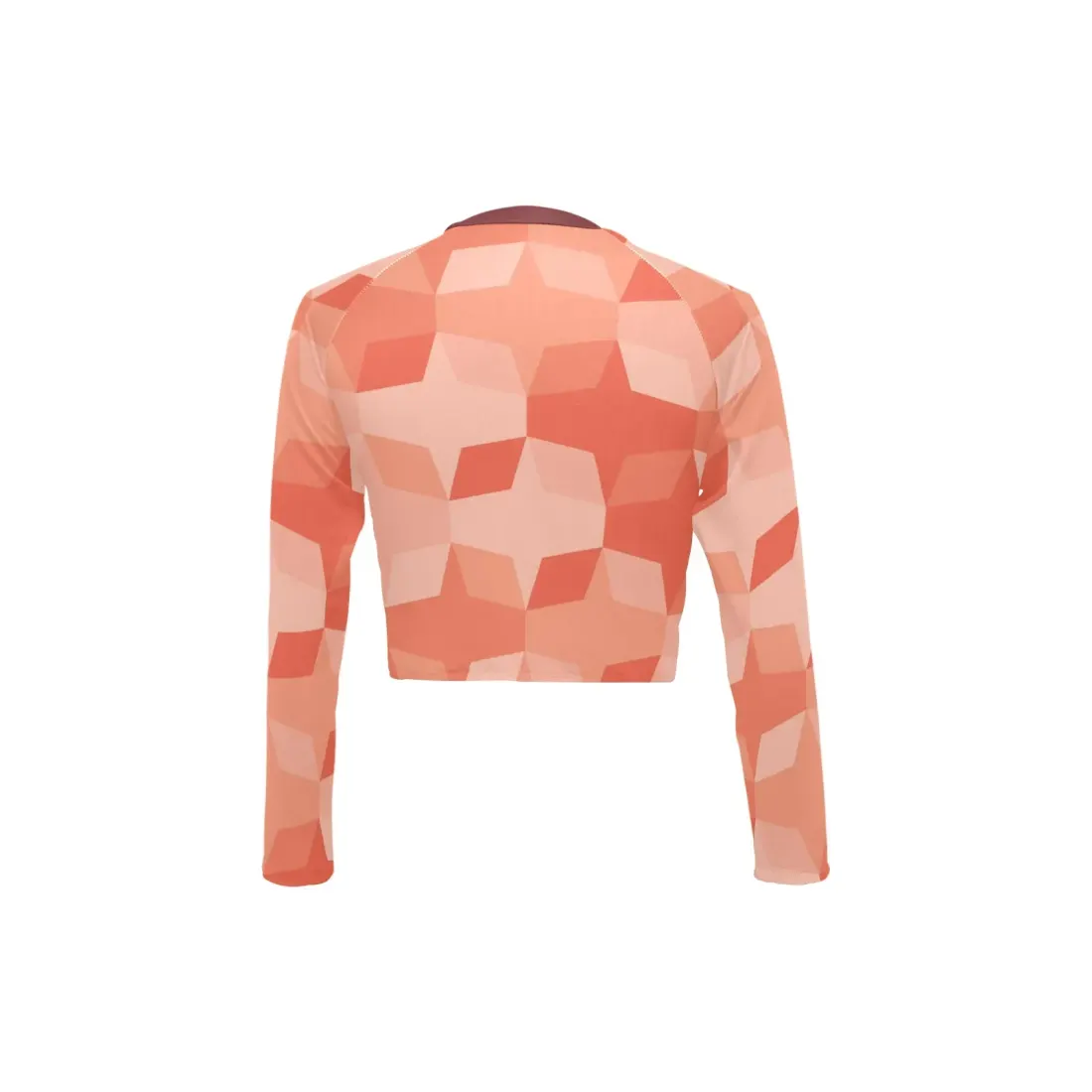 All-Over Print Long Sleeve Crop Top(Model S27) — photo 4