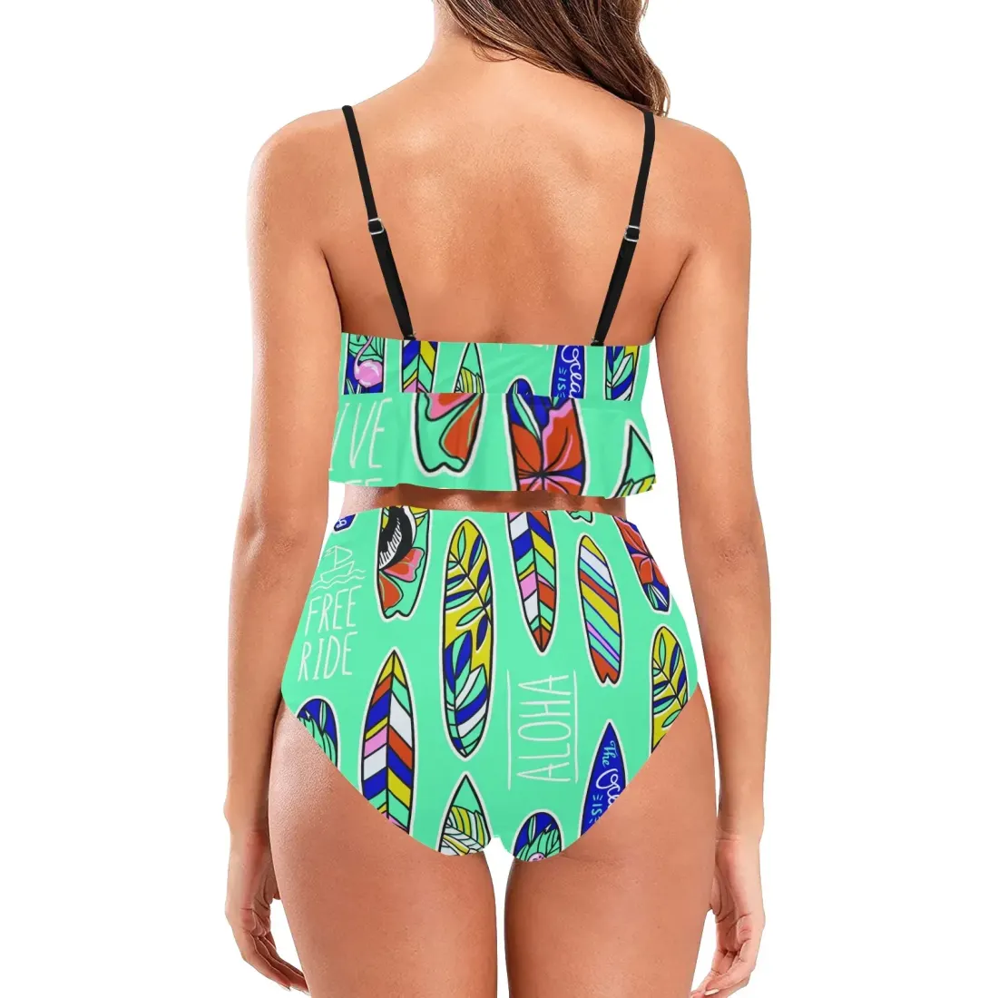 Ruffle Hem Bikini Swimsuit (Model S35) — photo 2