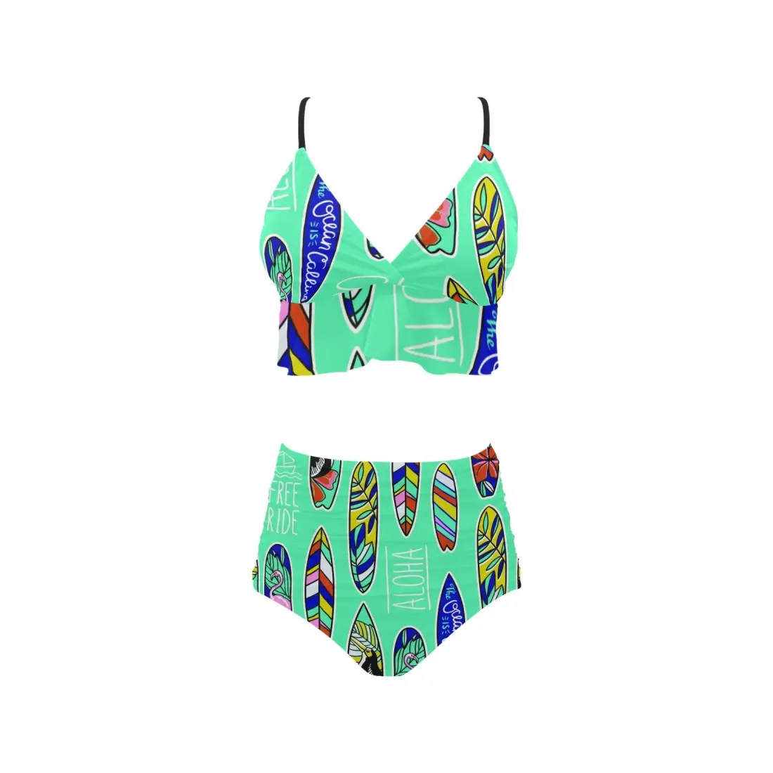 Ruffle Hem Bikini Swimsuit (Model S35) — photo 3