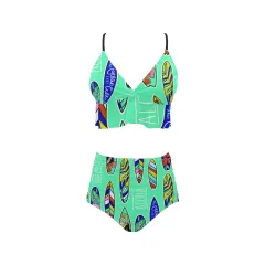 Ruffle Hem Bikini Swimsuit (Model S35) thumbnail 3