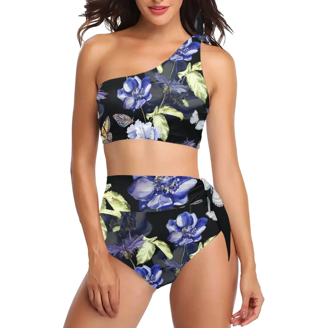 Women's One Shoulder Bikini Set(ModelS16)