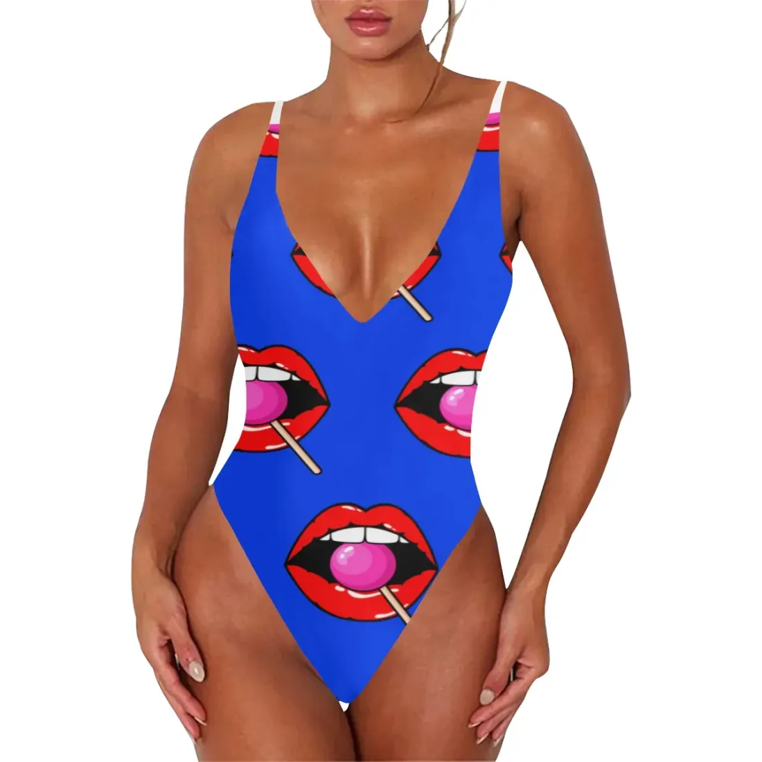 Women's Halter Straps Backless Swimsuit(Model S09) — photo 5