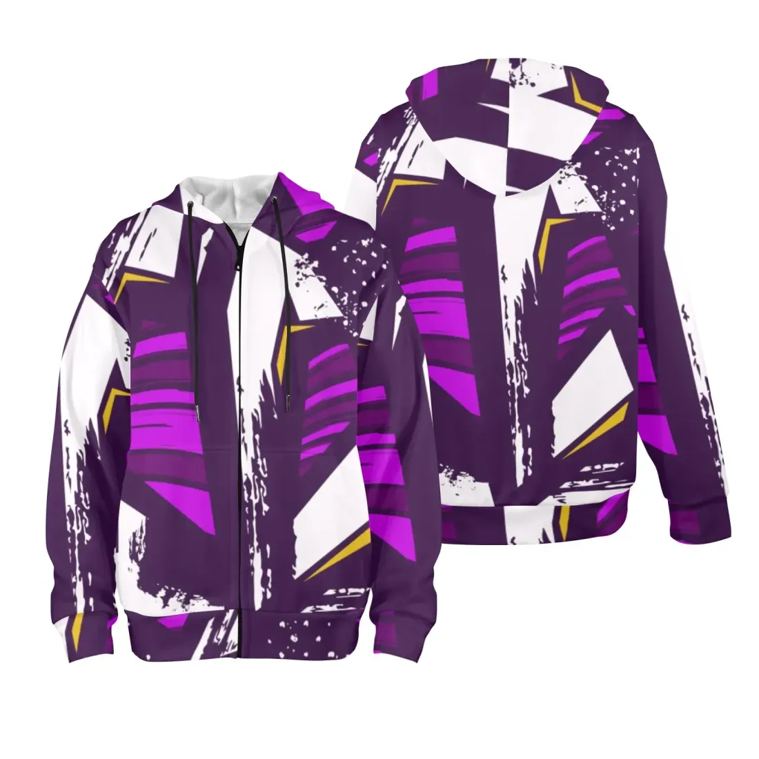 Women's Fleece Full-Zip Hoodie (Model H60) — photo 5