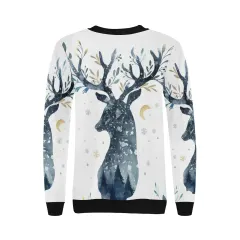 Women's Rib Cuff Crew Neck Sweatshirt (H34) thumbnail 4