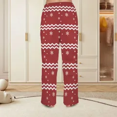 Women's Flannel Pajama Trousers (Model L76) thumbnail 3