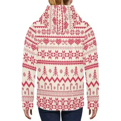 Women's All-Over Print Hoodie (Model H55) thumbnail 2