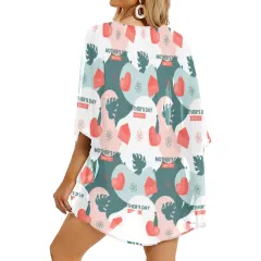 Women's Kimono Chiffon Cover Up (Model H51) thumbnail 2