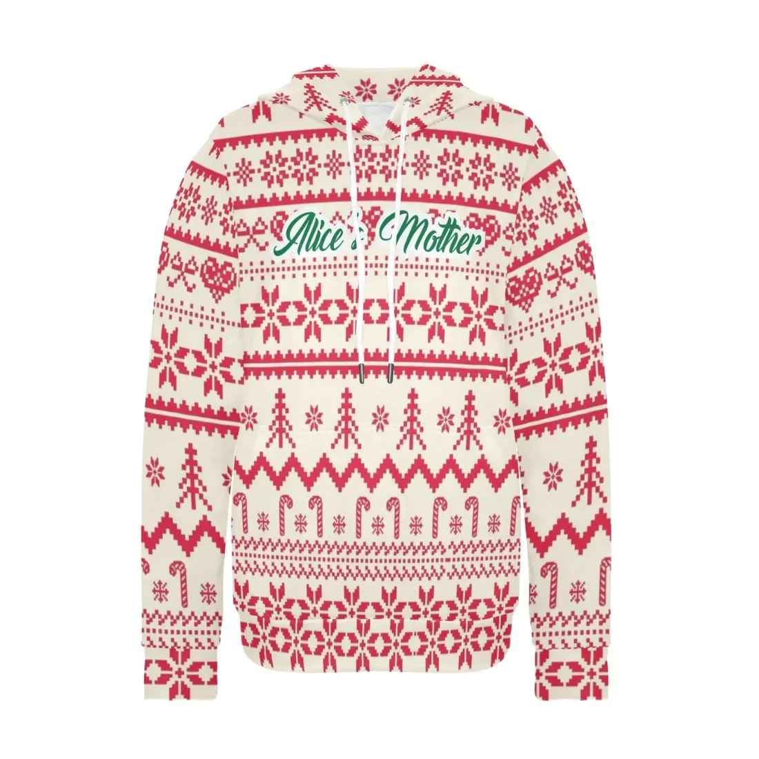 Women's All-Over Print Hoodie (Model H55) — photo 3