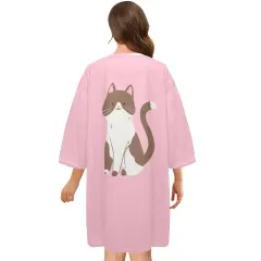 Women's Oversized Sleep Tee (Model T74) thumbnail 2