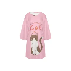 Women's Oversized Sleep Tee (Model T74) thumbnail 3