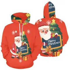 Women's All Over Print Hoodie (USA Size) (Model H13) thumbnail 4