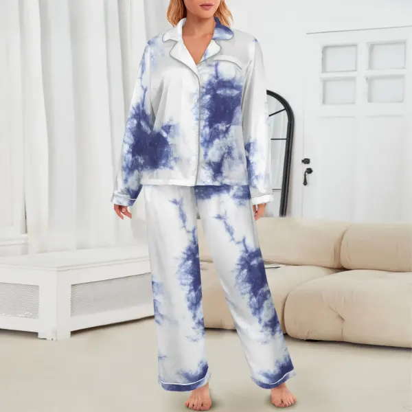Women's Long Sleeve Satin Pajama Set