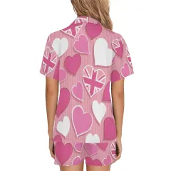 Women's V-Neck Short Pajama Set (ModelSets 11) thumbnail 2