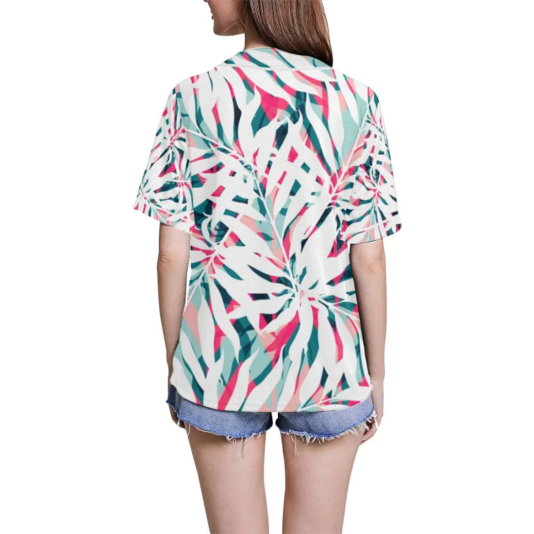 Women's All Over Print Baseball Jersey(ModelT50) — photo 2