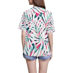 Women's All Over Print Baseball Jersey(ModelT50) thumbnail 2
