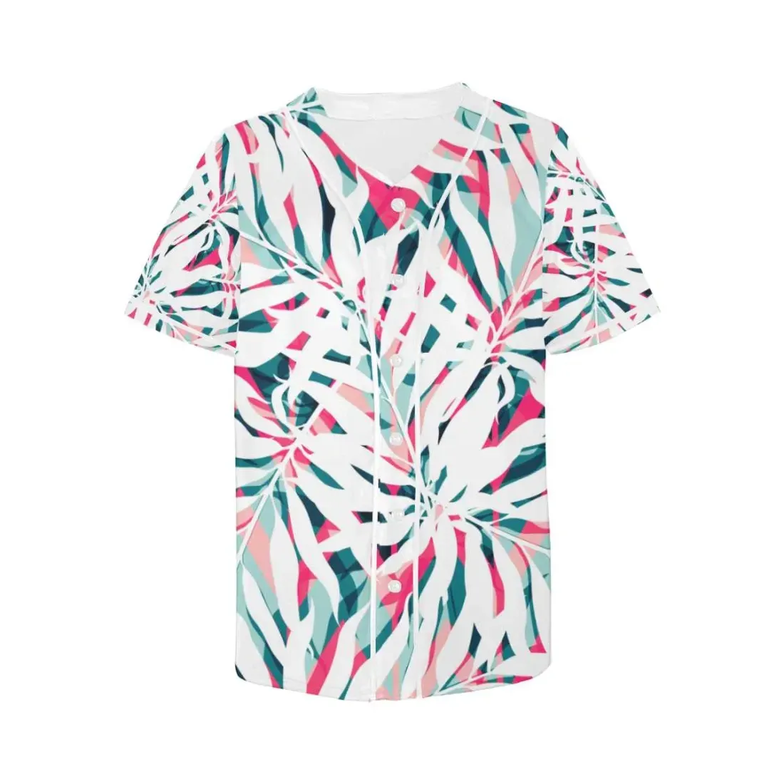 Women's All Over Print Baseball Jersey(ModelT50) — photo 3