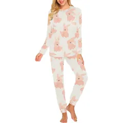 Women's All Over Print Pajama Set with Custom Collar and Trouser Opening (ModelSets 07) thumbnail 1