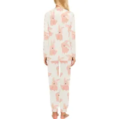 Women's All Over Print Pajama Set with Custom Collar and Trouser Opening (ModelSets 07) thumbnail 2