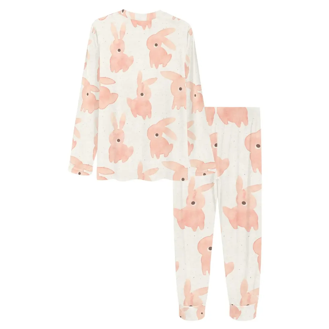Women's All Over Print Pajama Set with Custom Collar and Trouser Opening (ModelSets 07) — photo 4