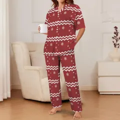 Women's V-Neck Pajama Set (Model Sets 32) thumbnail 1