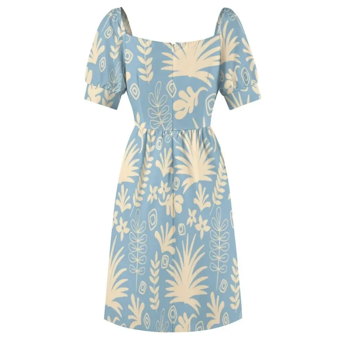 Sweetheart Neck Puff Sleeve Dress (B271) — photo 5