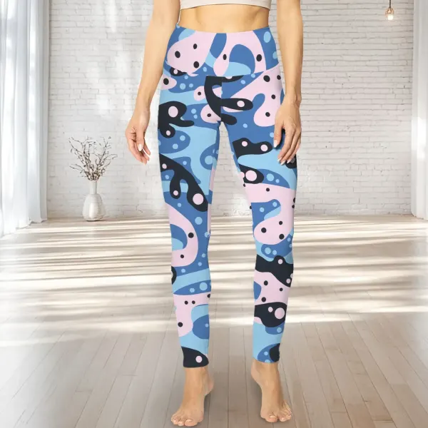 Women's Wide Waist Yoga Cropped Leggings