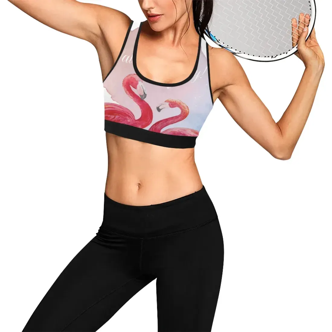 Women's All Over Print Sports Bra (Model T52) — photo 3