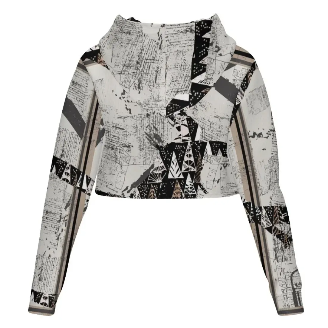 Women's All Over Print Cropped Hoodie — photo 2