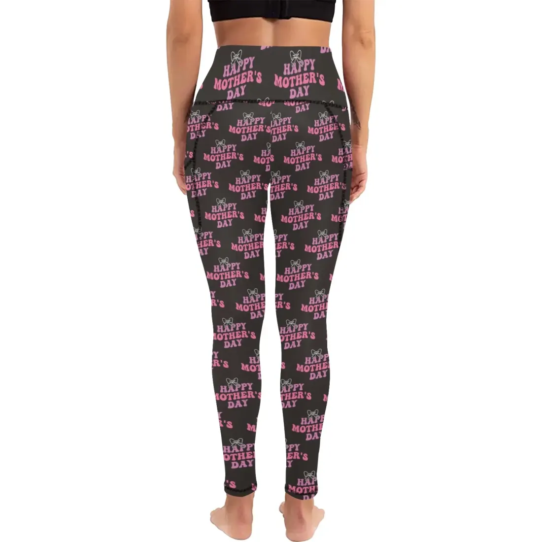 All Over Print High Waist Leggings with Pockets (ModelL56) — photo 2