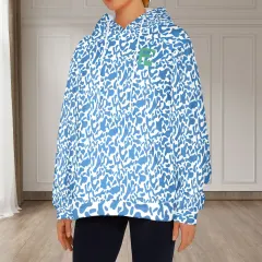 Women's Flannel Hoodie (Model H63) thumbnail 2