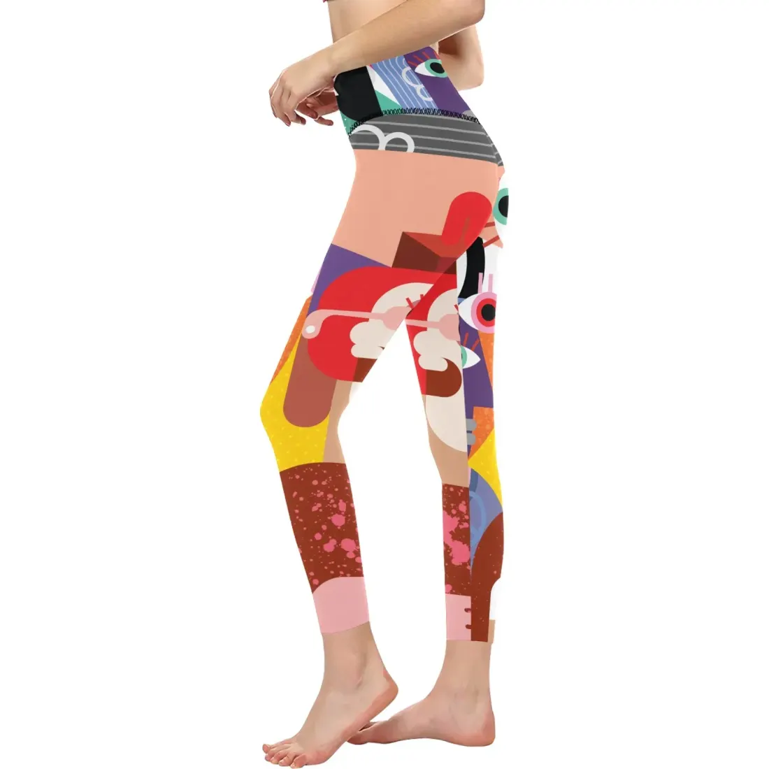 Women's High-Waisted Leggings (Model L36) — photo 2