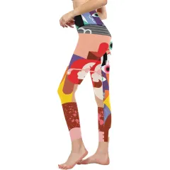 Women's High-Waisted Leggings (Model L36) thumbnail 2