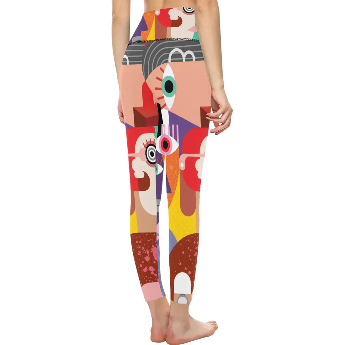 Women's High-Waisted Leggings (Model L36) — photo 3