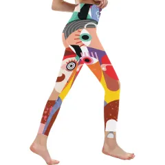 Women's High-Waisted Leggings (Model L36) thumbnail 4