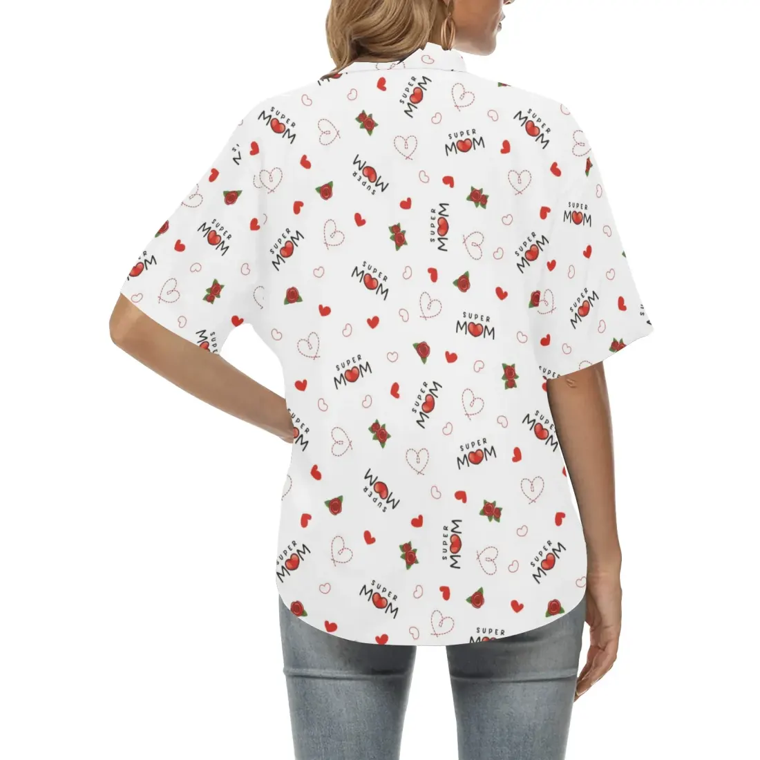 All Over Print Hawaiian Shirt for Women (ModelT58） — photo 2