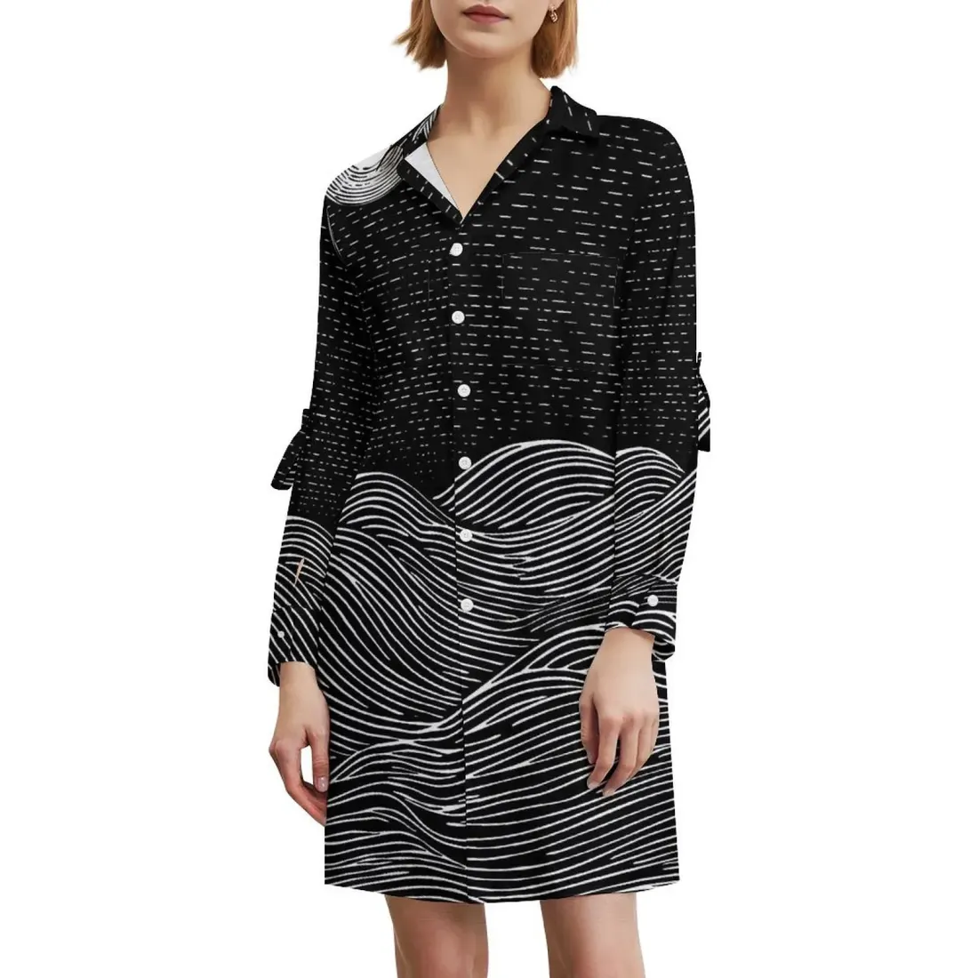 Women's Button Up Shirt Dress
