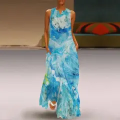 Custom Sleeveless Long Dress thumbnail 1
