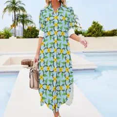 Button-Up Long Sleeve Shirt Dress thumbnail 2