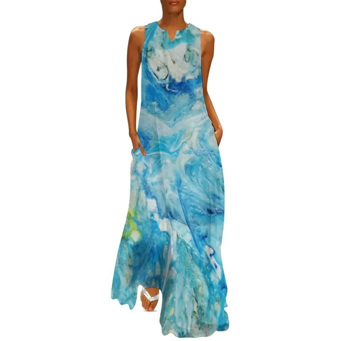 Custom Sleeveless Long Dress — photo 2