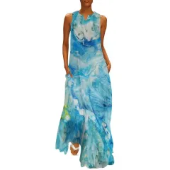Custom Sleeveless Long Dress thumbnail 2